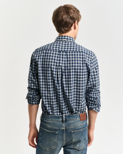 Reg Classic Poplin Tartan Shirt - Collage Blue