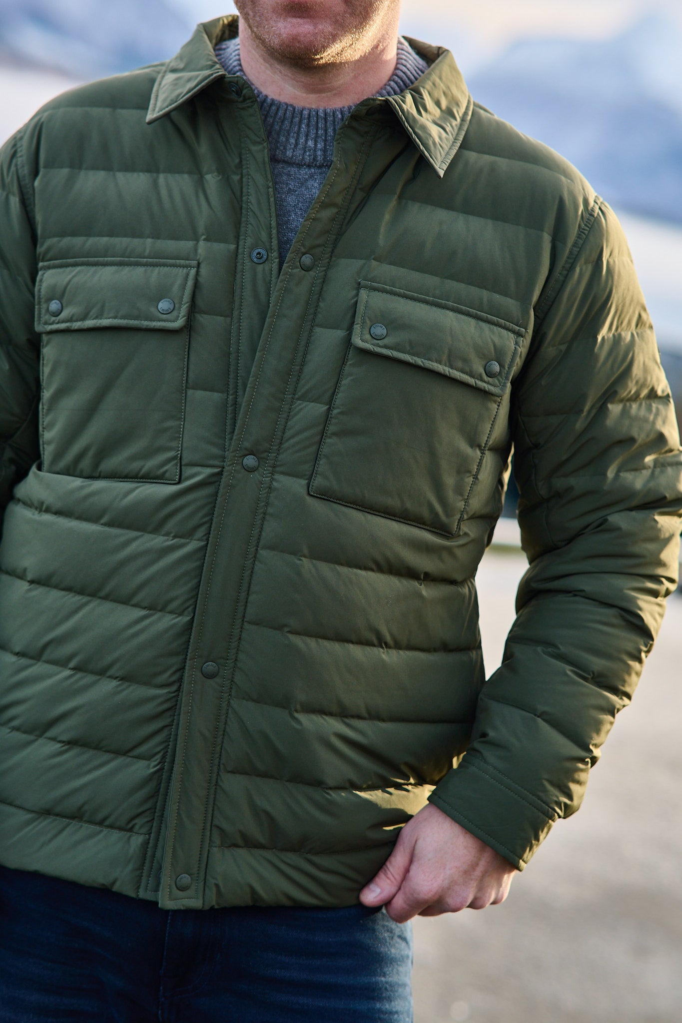 Sapparo Down Shirt - Olive