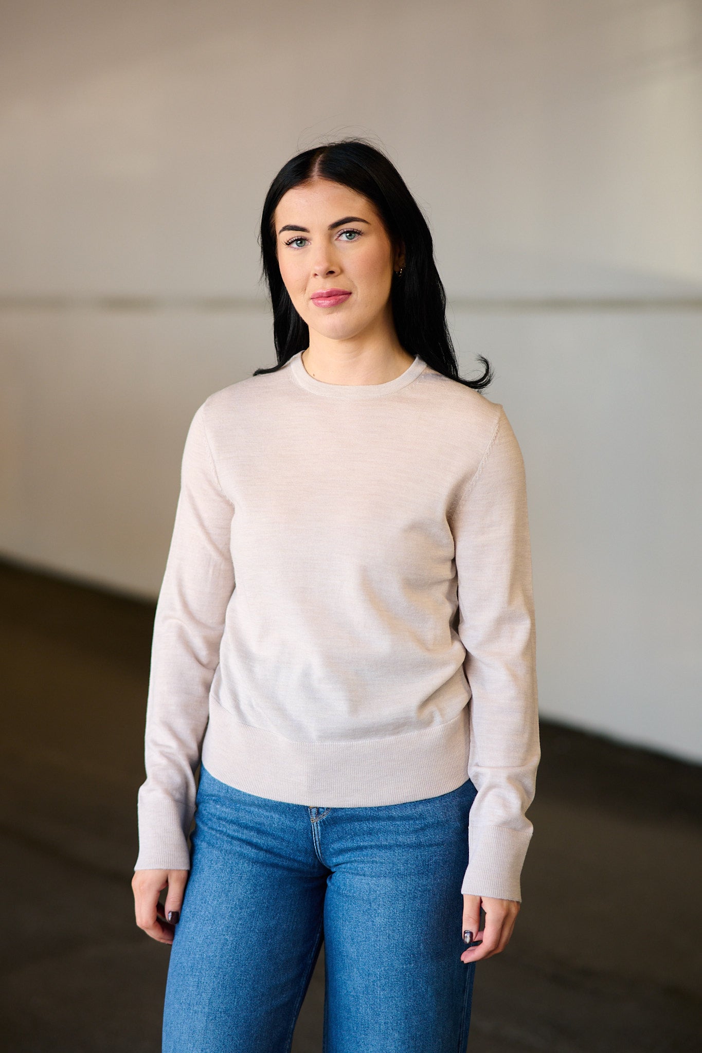 Thea Ls Knit Merino O-Neck