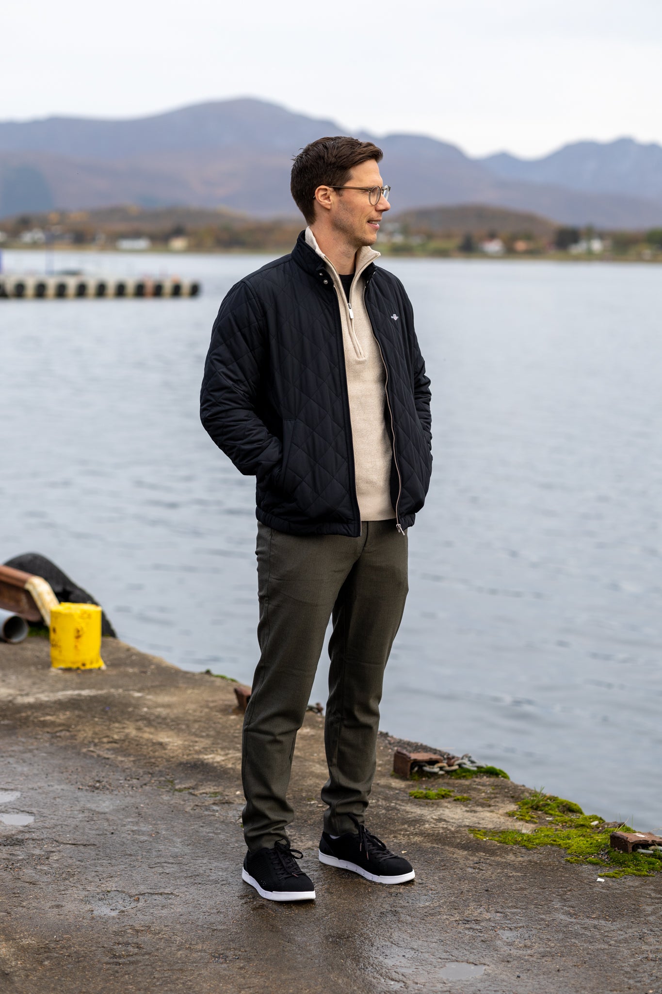 Quilted Windcheater - Black