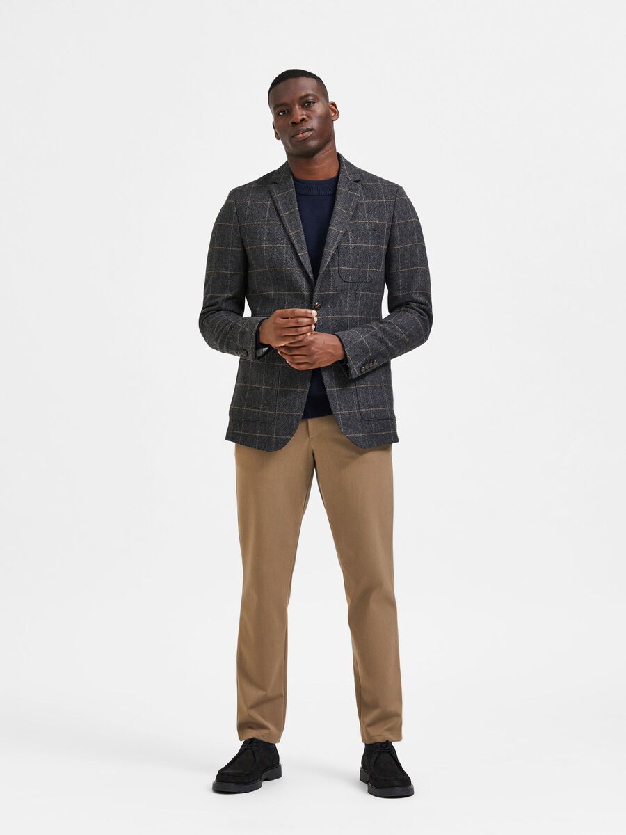 Slim-Dallas Wool Chk Blz