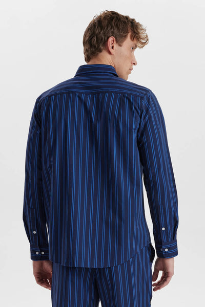 JBS  of Dk Woven Shirt - Blue Stripe