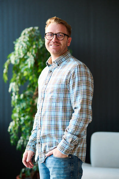 Reg Windblown Flannel Check - Fresh Blue