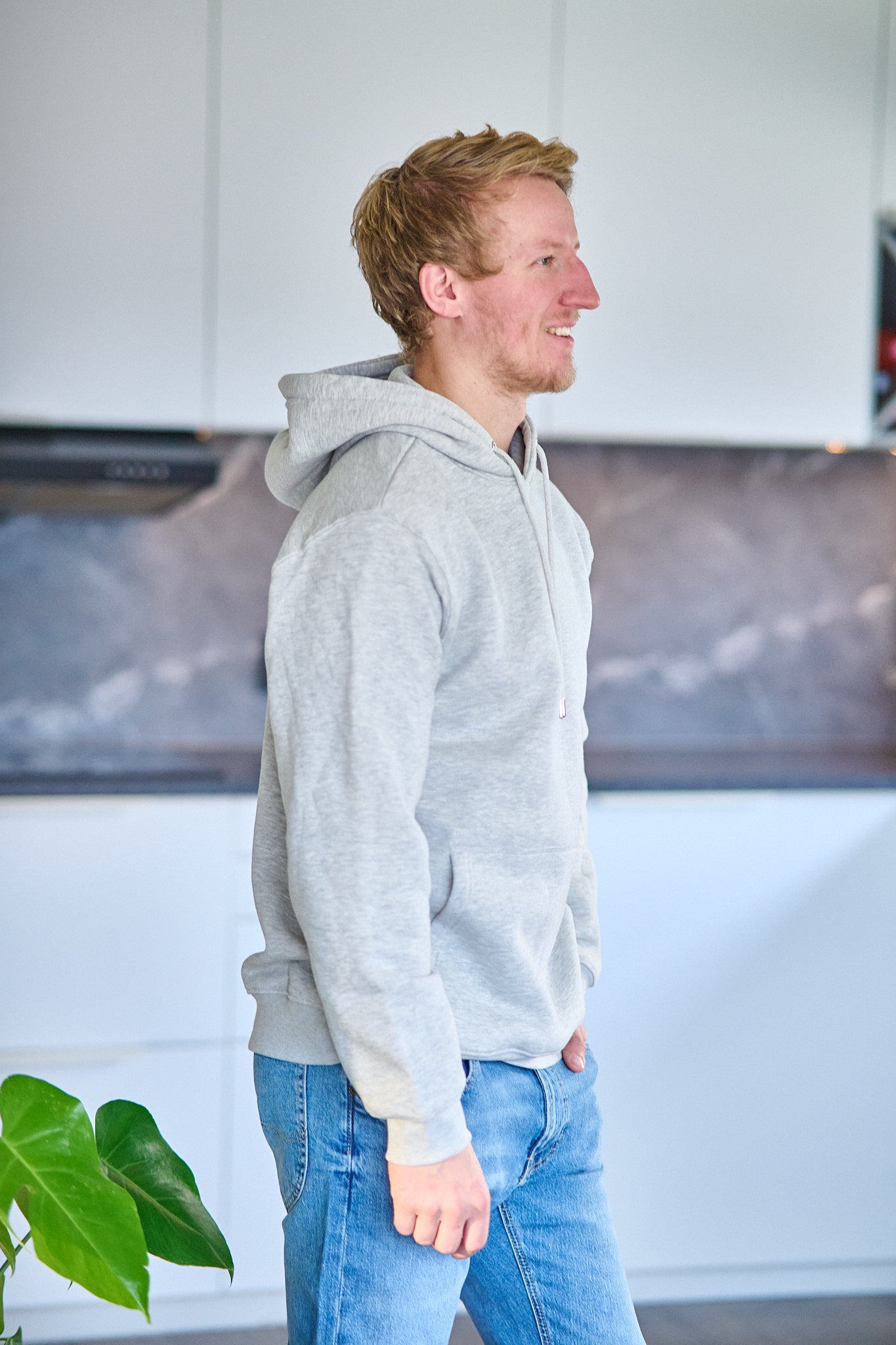 Hankie Logo Hood Sweat Noos - Light Grey Melange