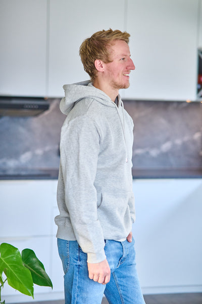 Hankie Logo Hood Sweat Noos - Light Grey Melange