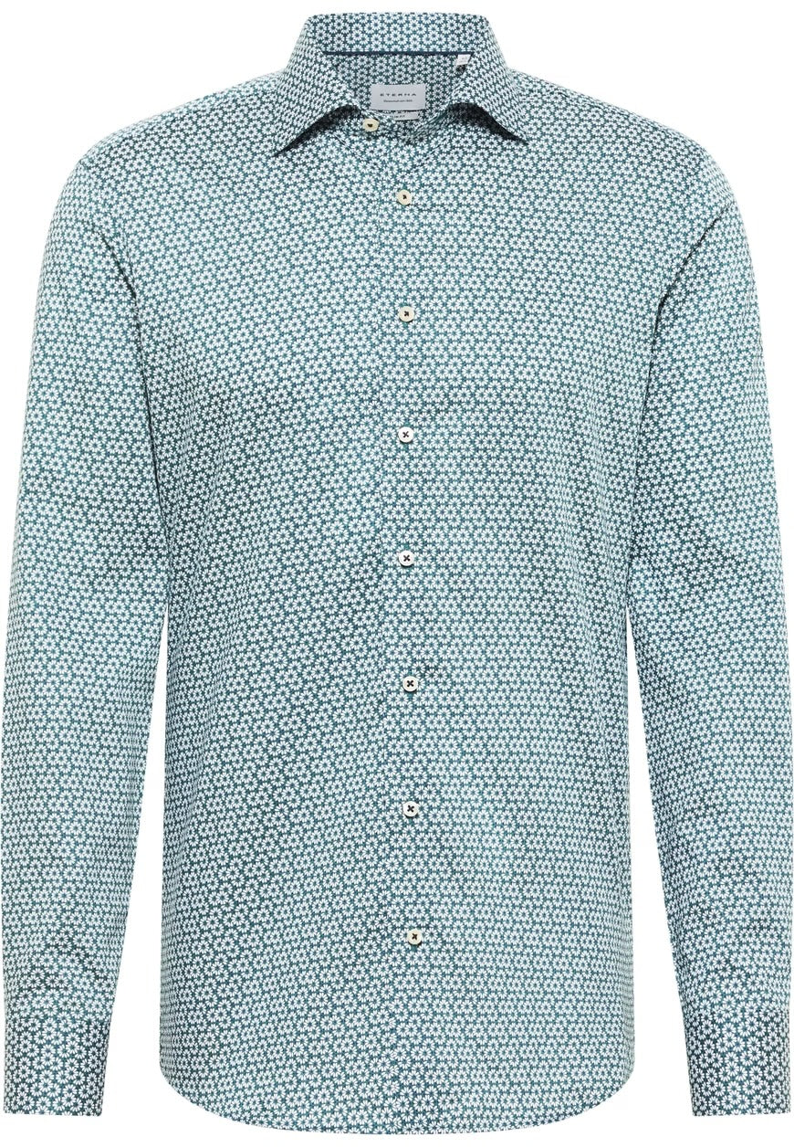 Slim Fit Printed Shirt - Green