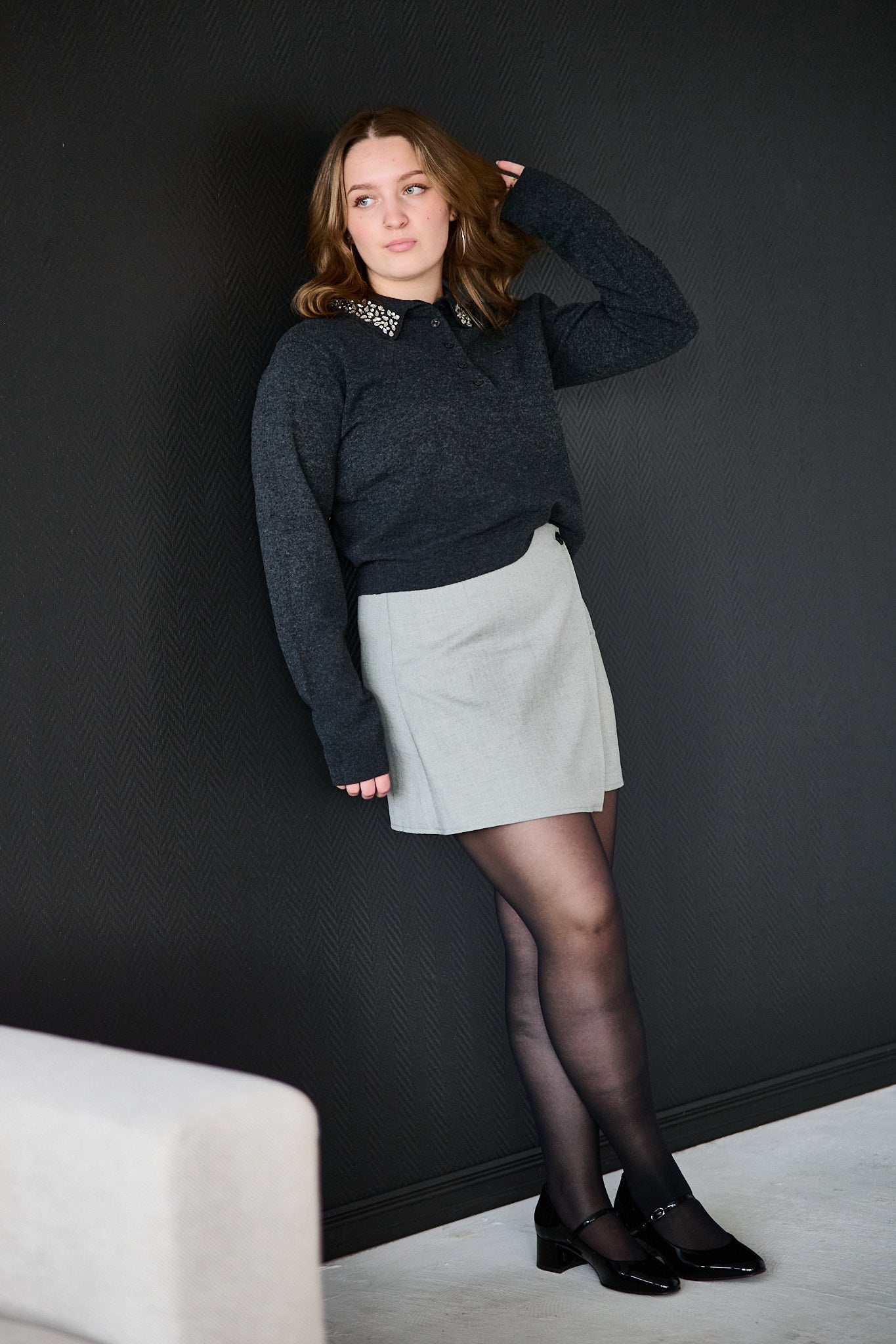 Manzi Deco Polo Pullover - Deep Graphite