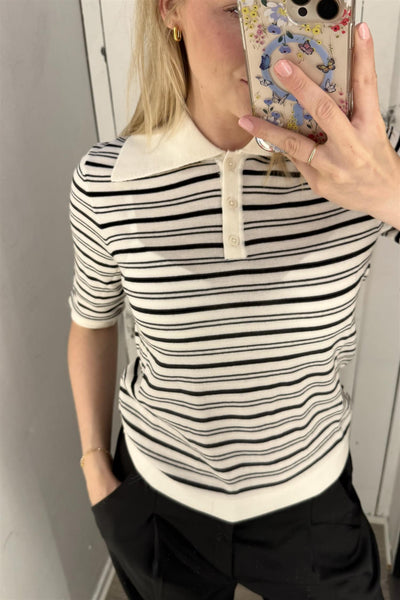 Thea 2/4 Knit Merino Collar Neck