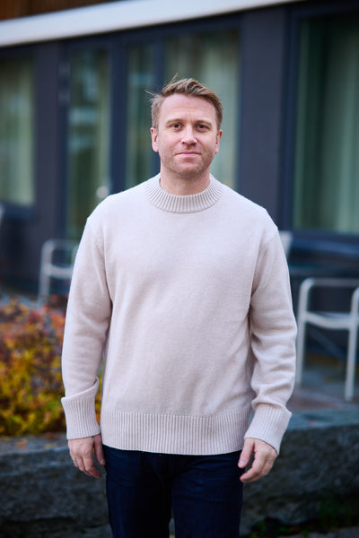 Calle Relaxed Cashmere Blend Crew - Oatmeal