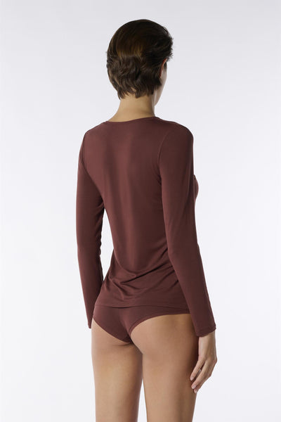 Perfect Line Modal Long Sleeve - Cacao