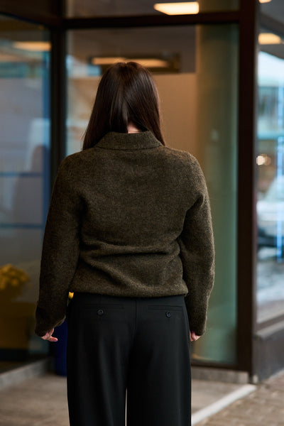 GZalpha Polo Pullover - Olive Mélange
