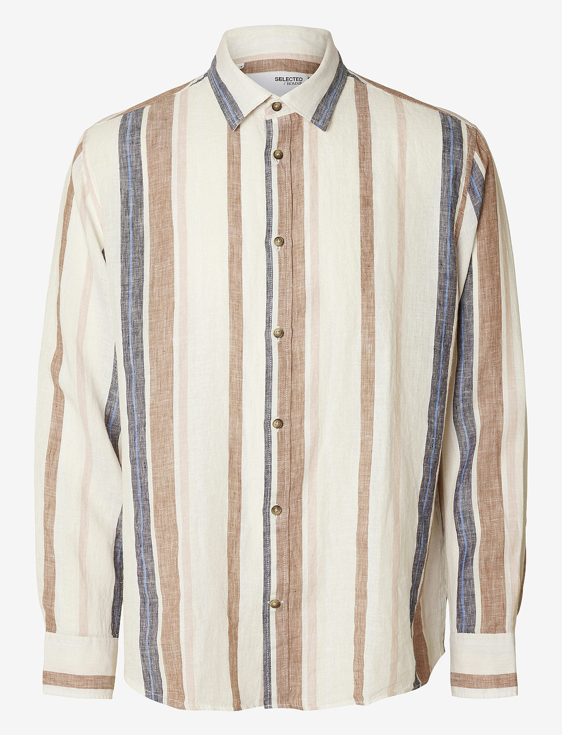 Relax-Linen Wide Stripe Shirt LS