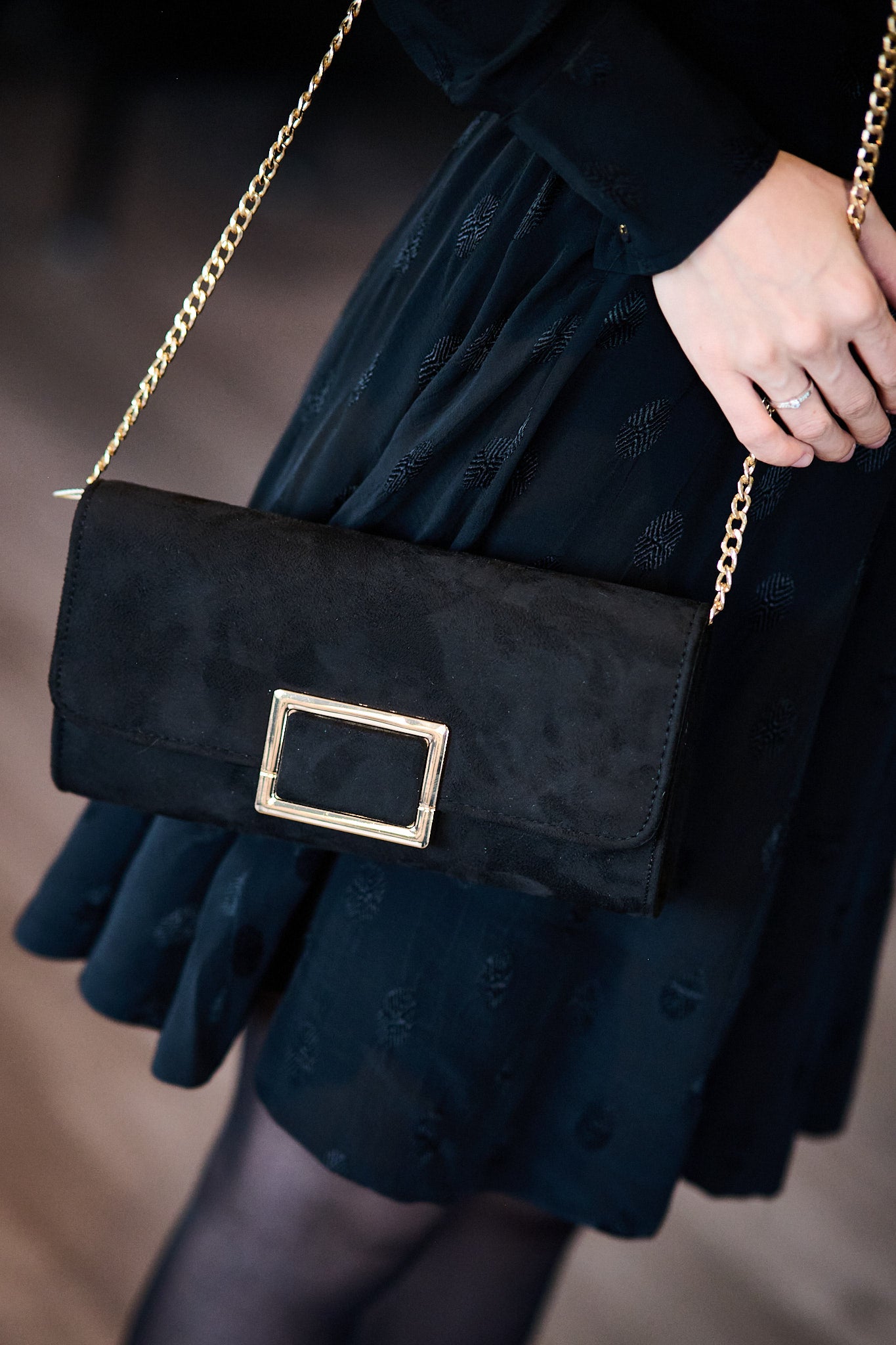 Clutch Veske m/spenne - Sort