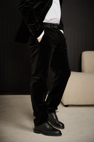 Slim-Hale Velvet Trs Black