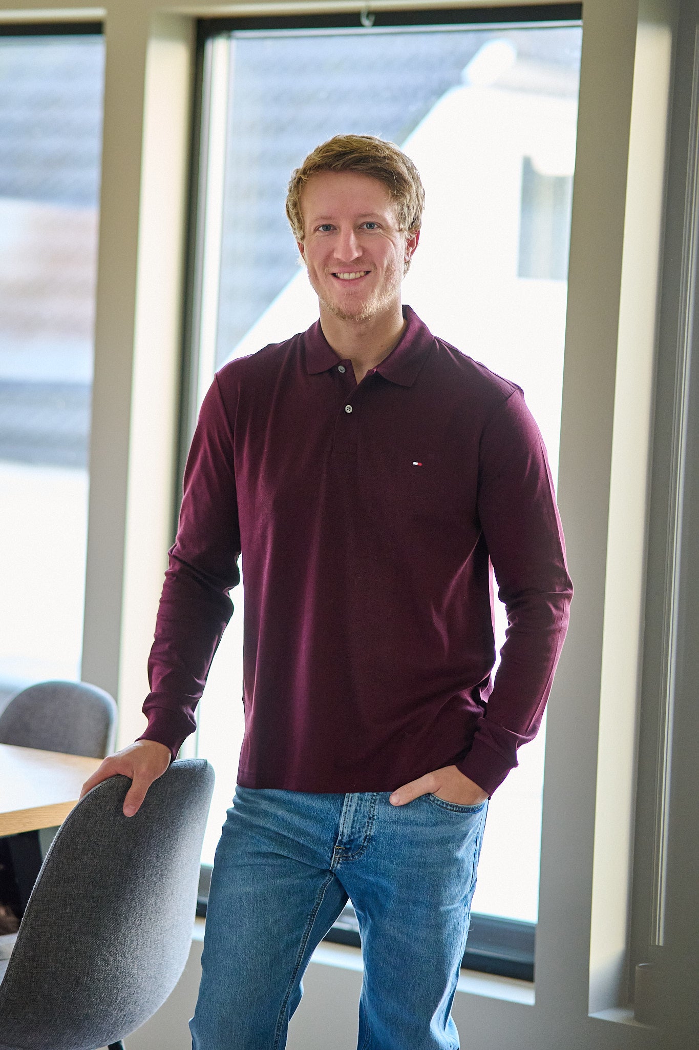 Liquid Cotton Reg Polo - Deep Burgundy