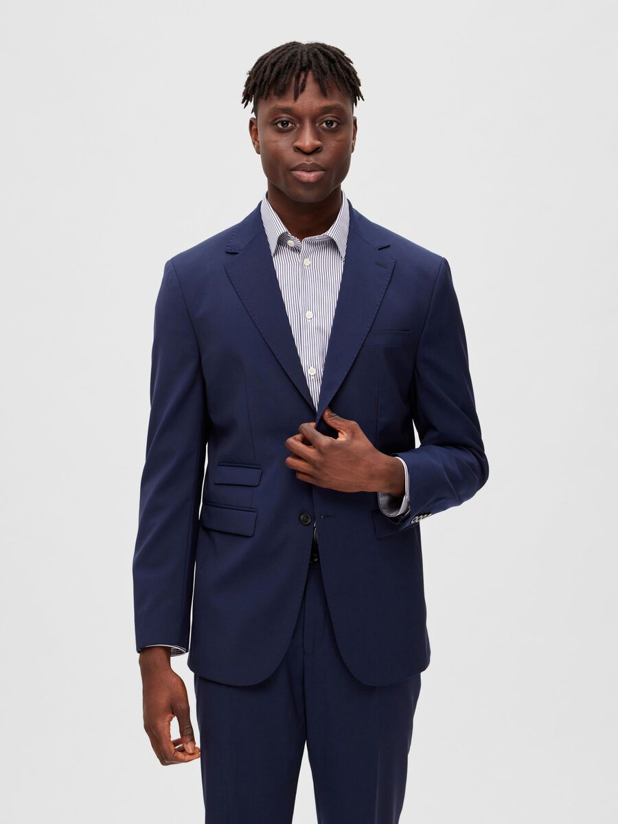 Slim-Myloelton Wool Blz - Navy  Blazer