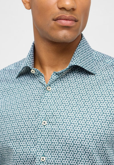 Slim Fit Printed Shirt - Green