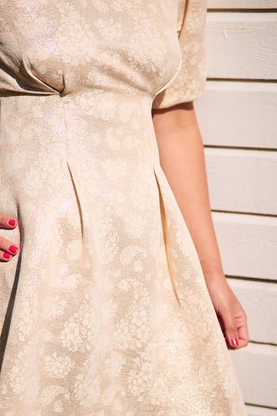 She Got It Dress Gold flowers