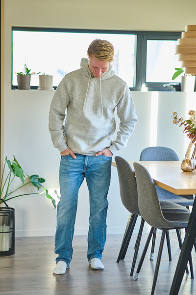 Hankie Logo Hood Sweat Noos - Light Grey Melange