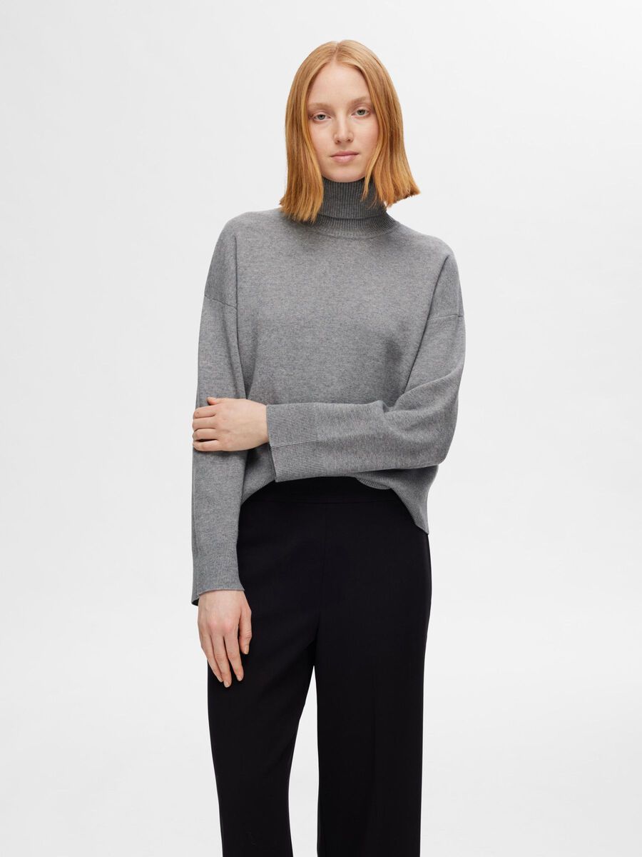 Kamma Ls Knit Roll Neck