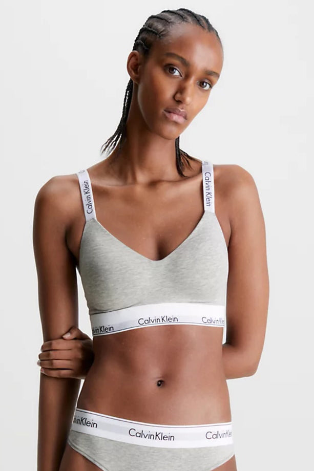 Light Lined Bralette - Grey Heather