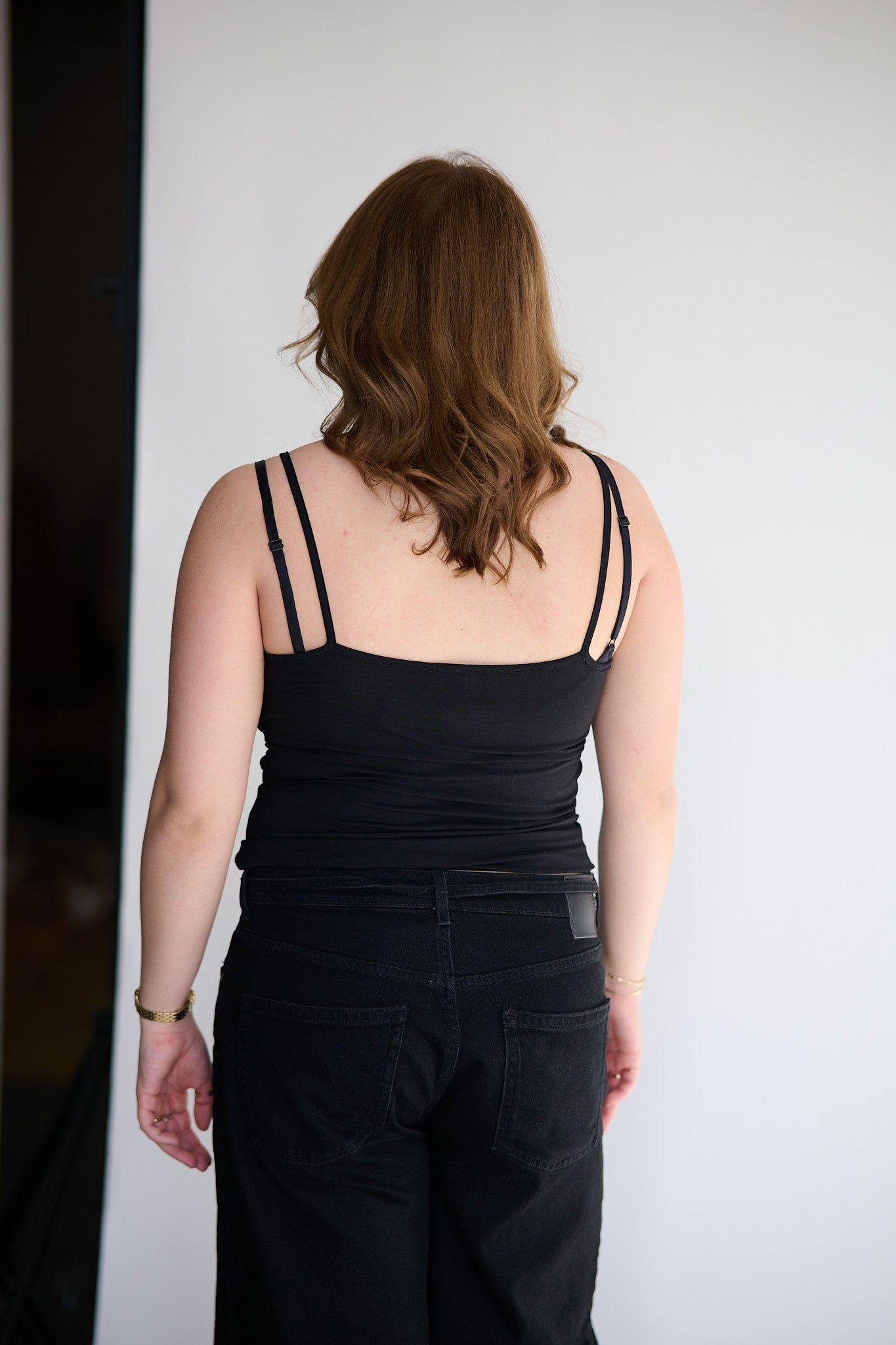 Perfect Line Cott Top w/Strap - Black