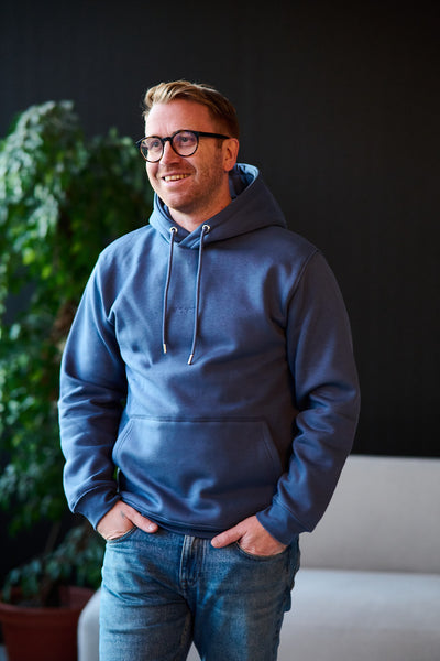 Hankie Logo Hood Sweat Noos - Vintage Indigo