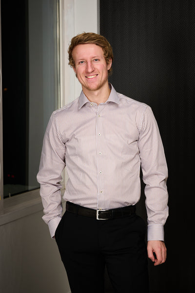 Pinstripe Shirt Slim Fit - Brown