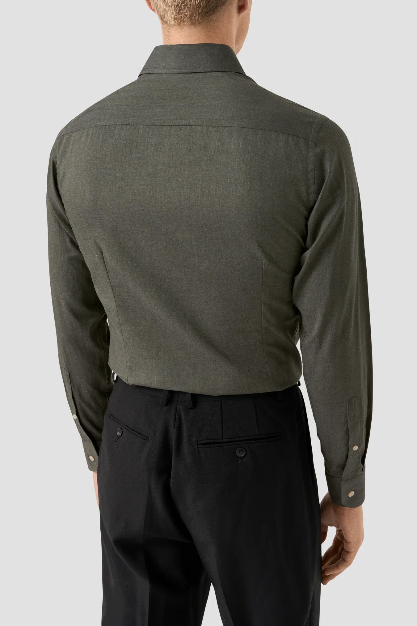 Solid Signature Flannel Shirt Slim fit- Dark Green