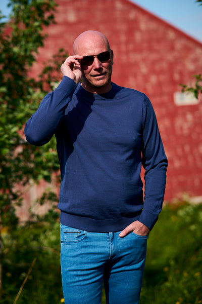 Tray Ls Knit Merino Crew Neck Noos - Oceana