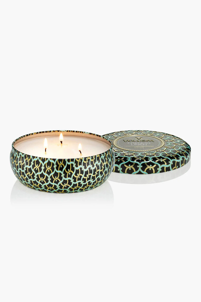 3-Wick Tin 40t - French Linen