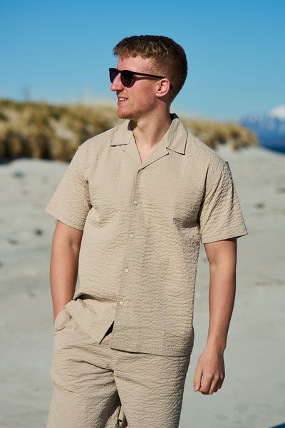 Relaxed-Ace Seersucker SS Shirt - Pure Cashmere