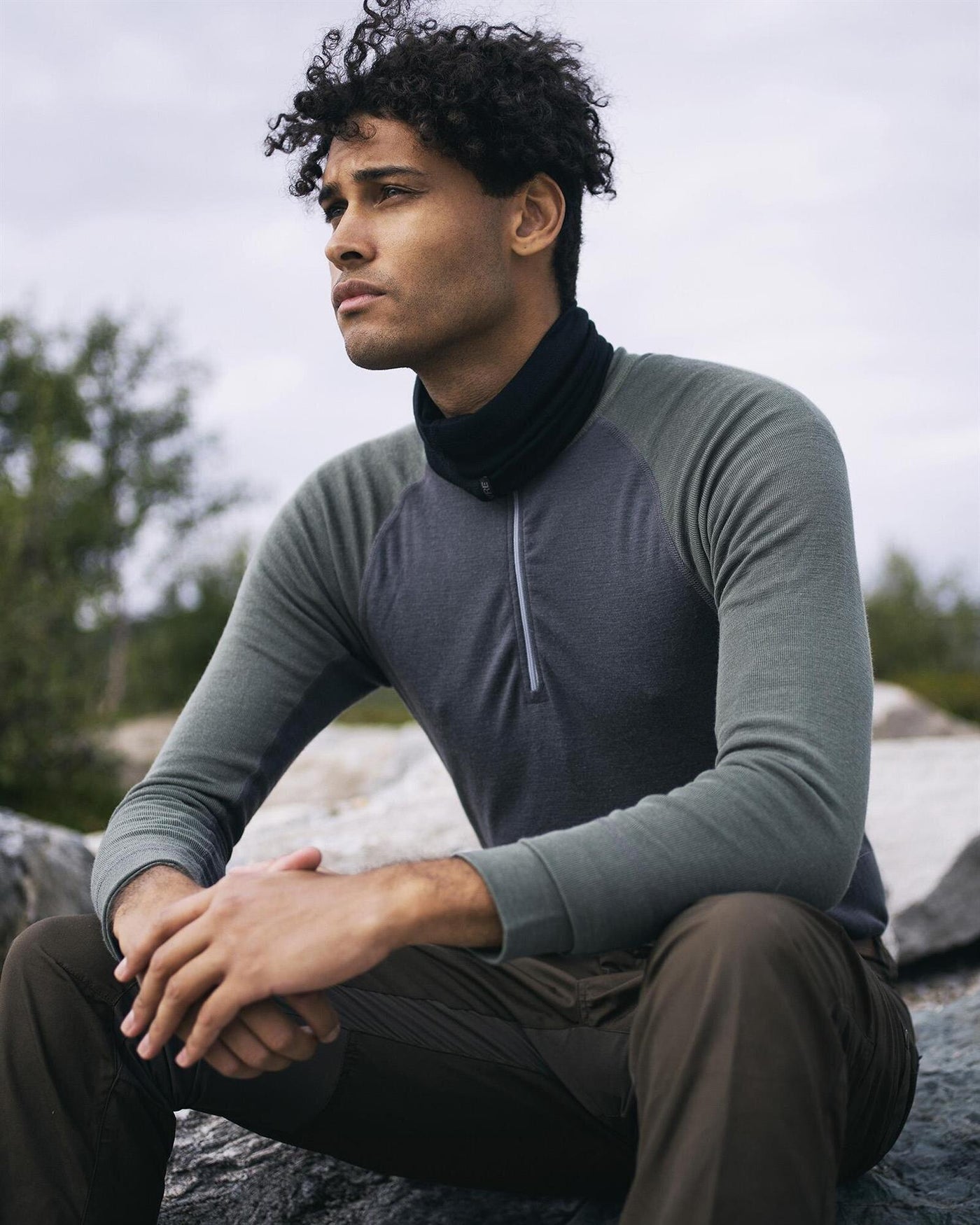 Active Wool Longsleve Shirt W/Zipper