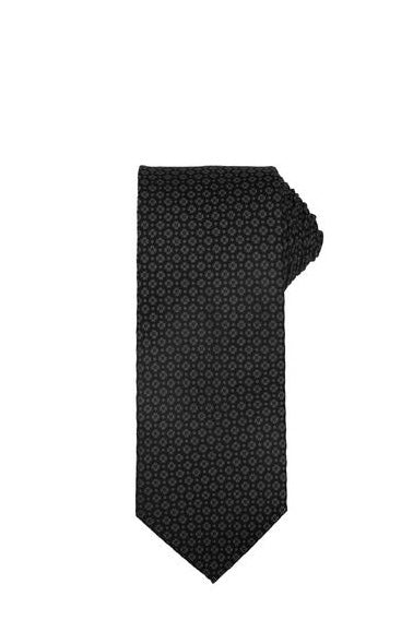 Silkeslips + Lommetørkle - Mønstret Grå/Sort