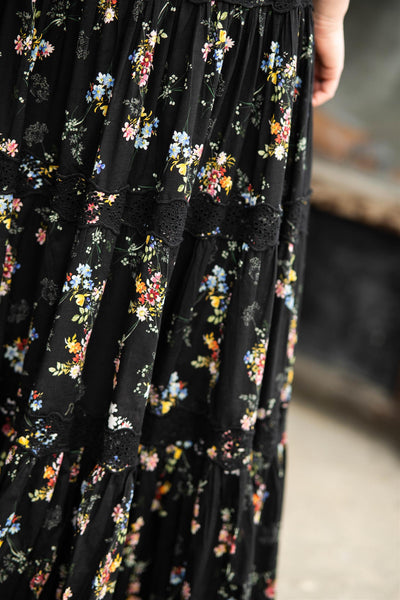 Cotton Club Maxi Skirt Midnight Pedal