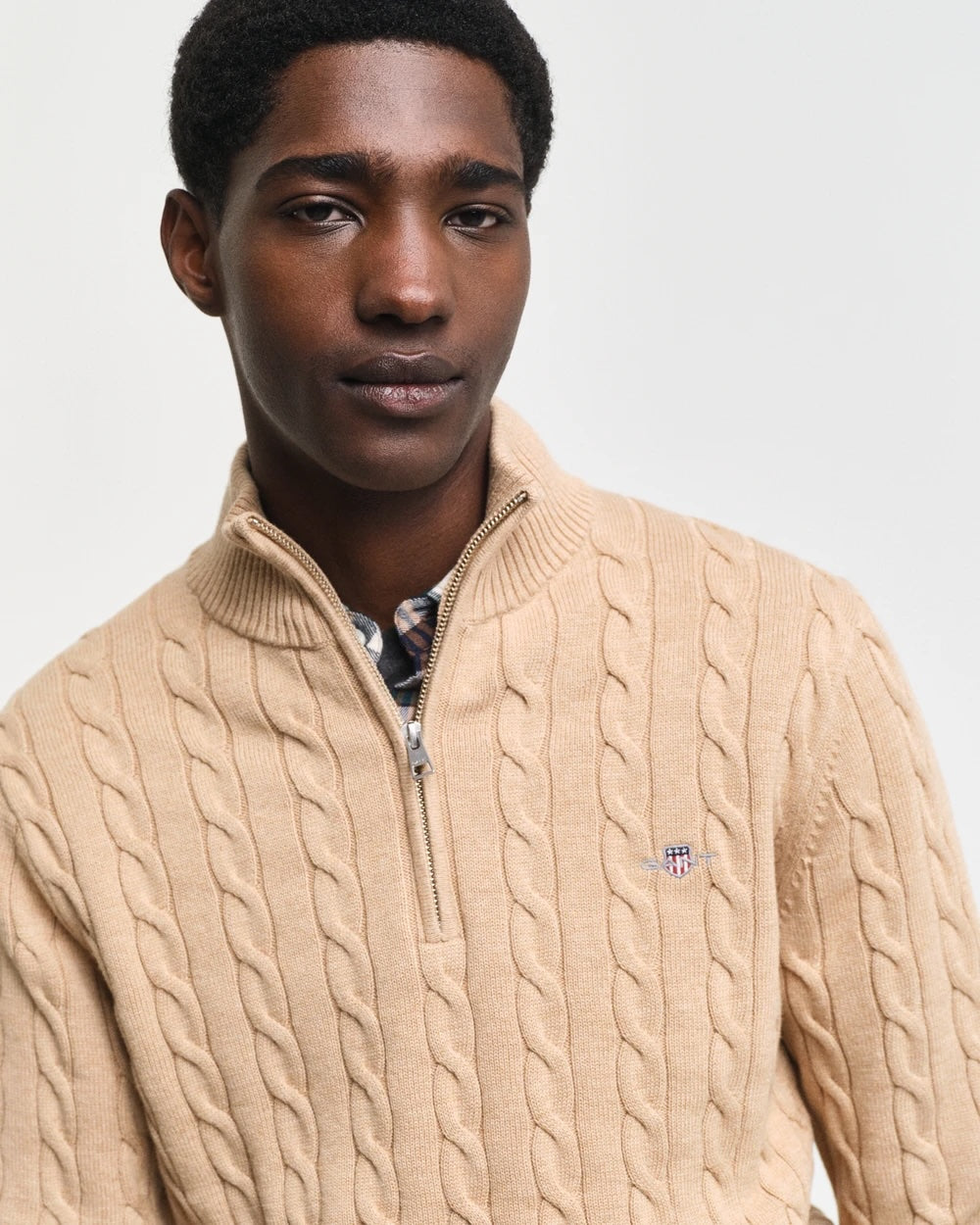 Cotton Cable Half Zip