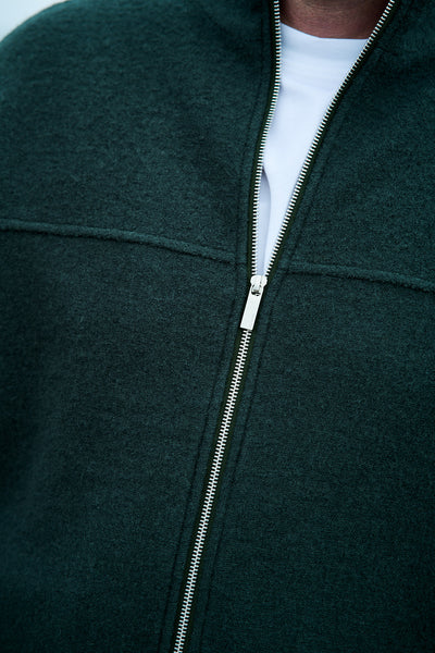 Nealy LS Knit Full Zip Cardigan - Deep Forest