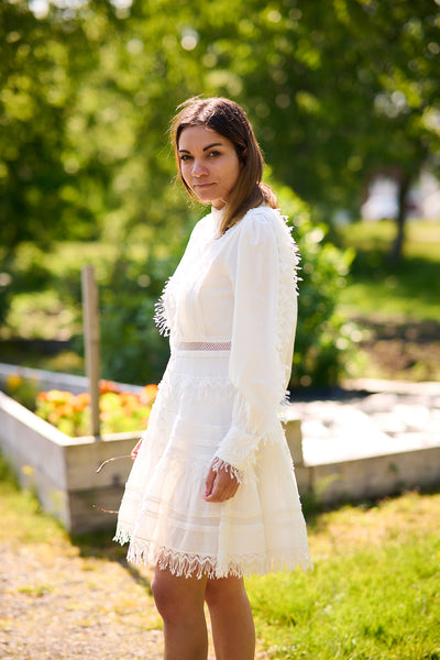 Silja LS Short Dress Snow white
