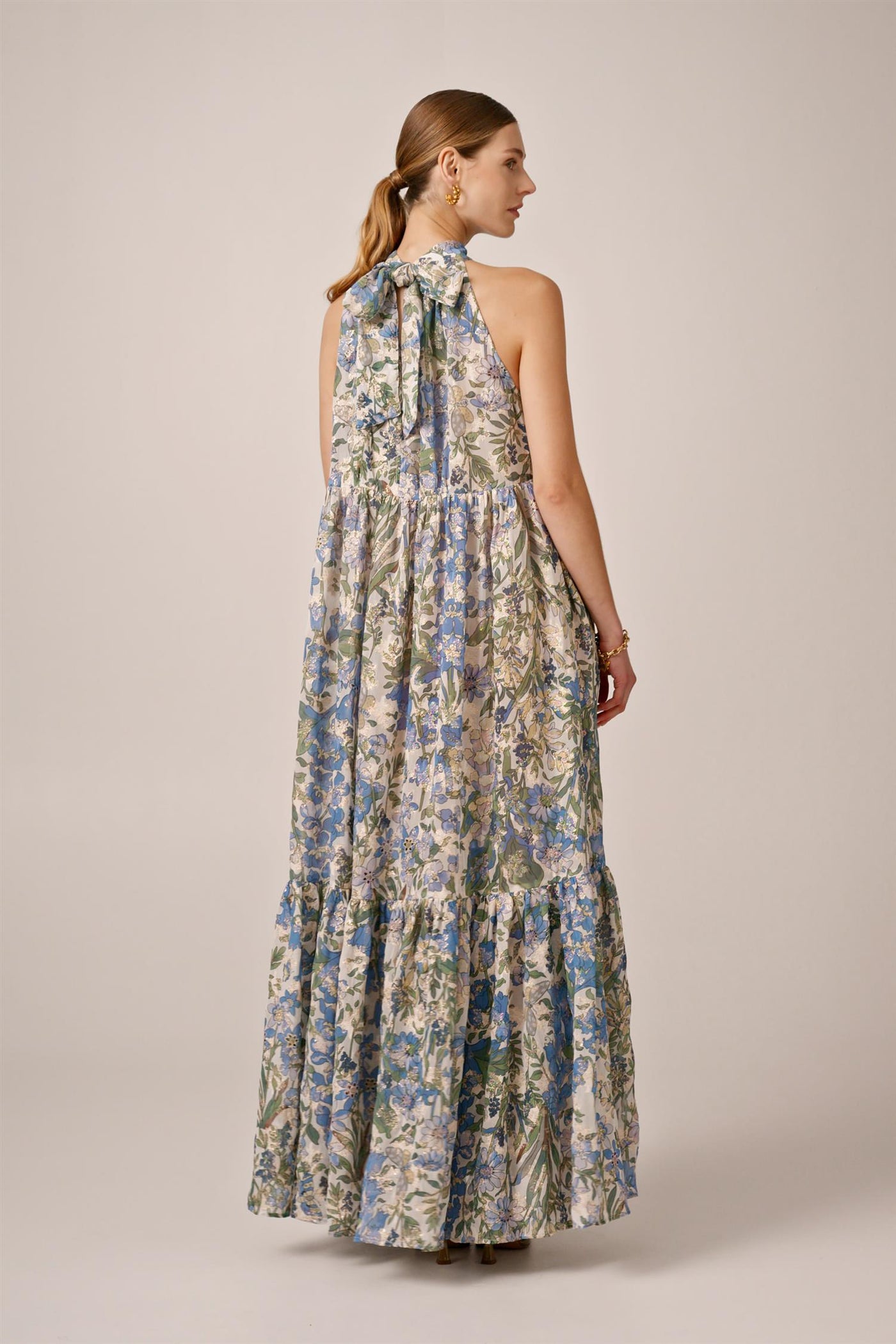 Georgette Halterneck Dress