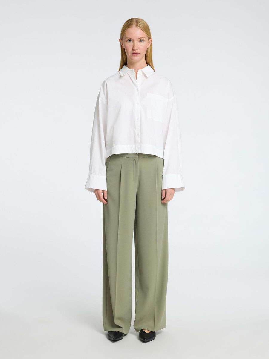 Astha Ls Cropped Boxy Shirt