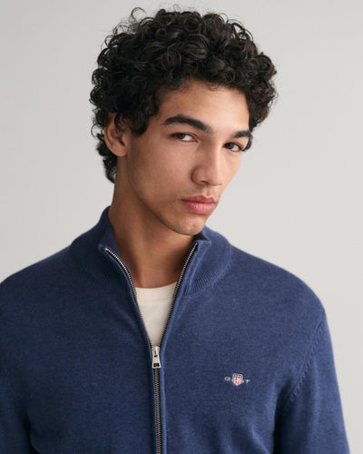 Casual Cotton Zip Cardigan