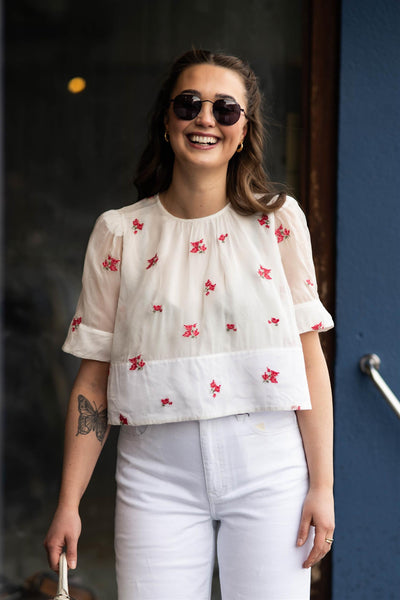 Organza Cropped Top