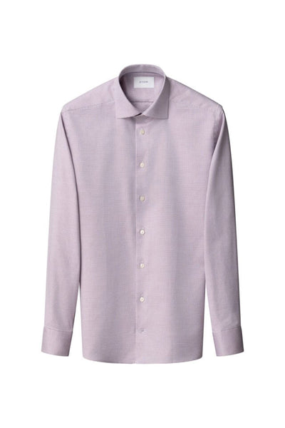 Semi-Solid Twill Shirt Slim Fit - Rød