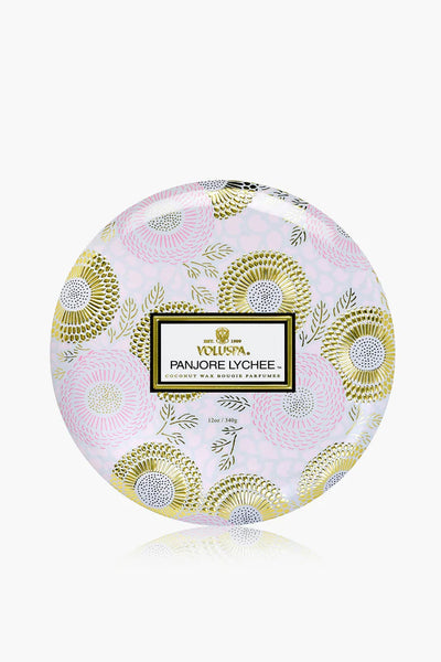 3-Wick Tin Candle - 40t Panjore Lychee