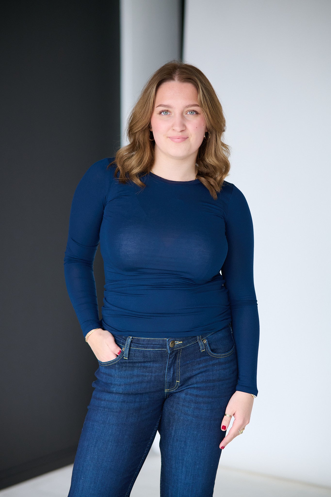 Perfect Line T-shirt L/SL - Dark Blue