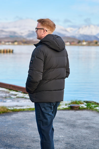 Down Hooded Puffer Jacket - Black