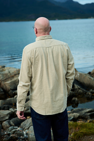 Regular Corduroy Shirt -Greige