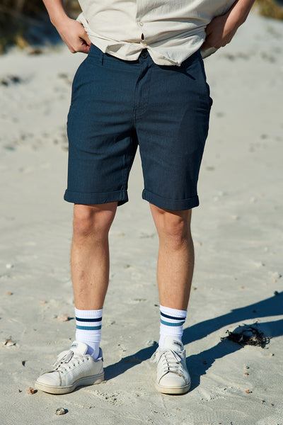 Slim - Luton Flex Shorts - Dark Sapphire