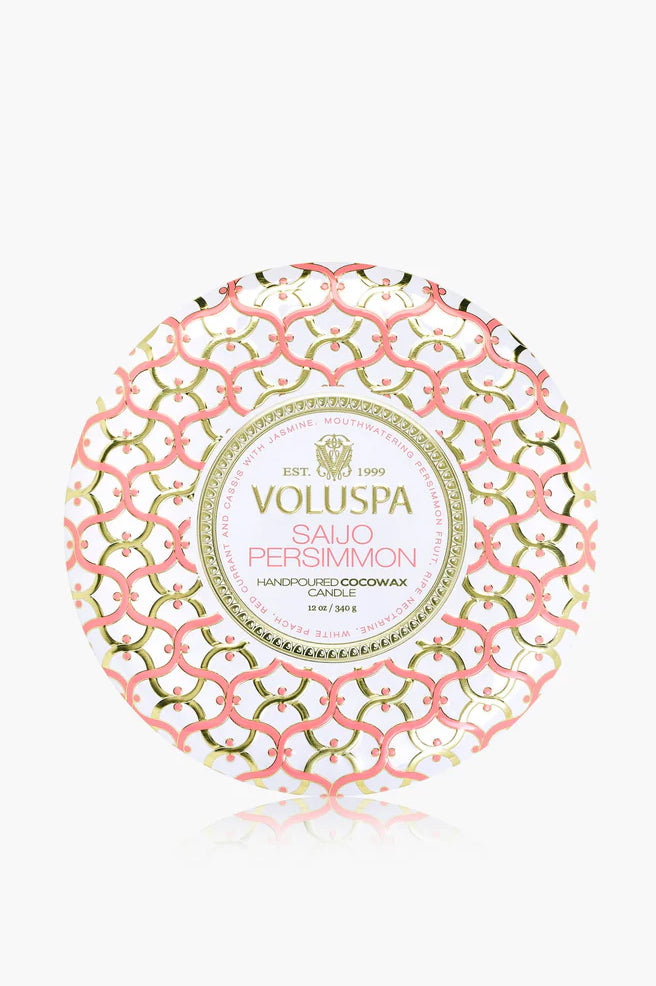 3 Wick Tin Candle 340g - Saijo Persimmon
