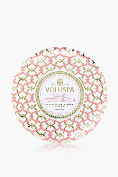 3 Wick Tin Candle 340g - Saijo Persimmon